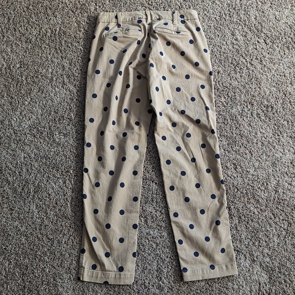 J CREW high rise girlfriend chino polkadot khaki 0 - Picture 9 of 11